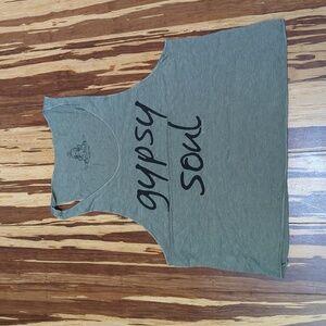 Bear Dance olive green "gypsy soul" tank